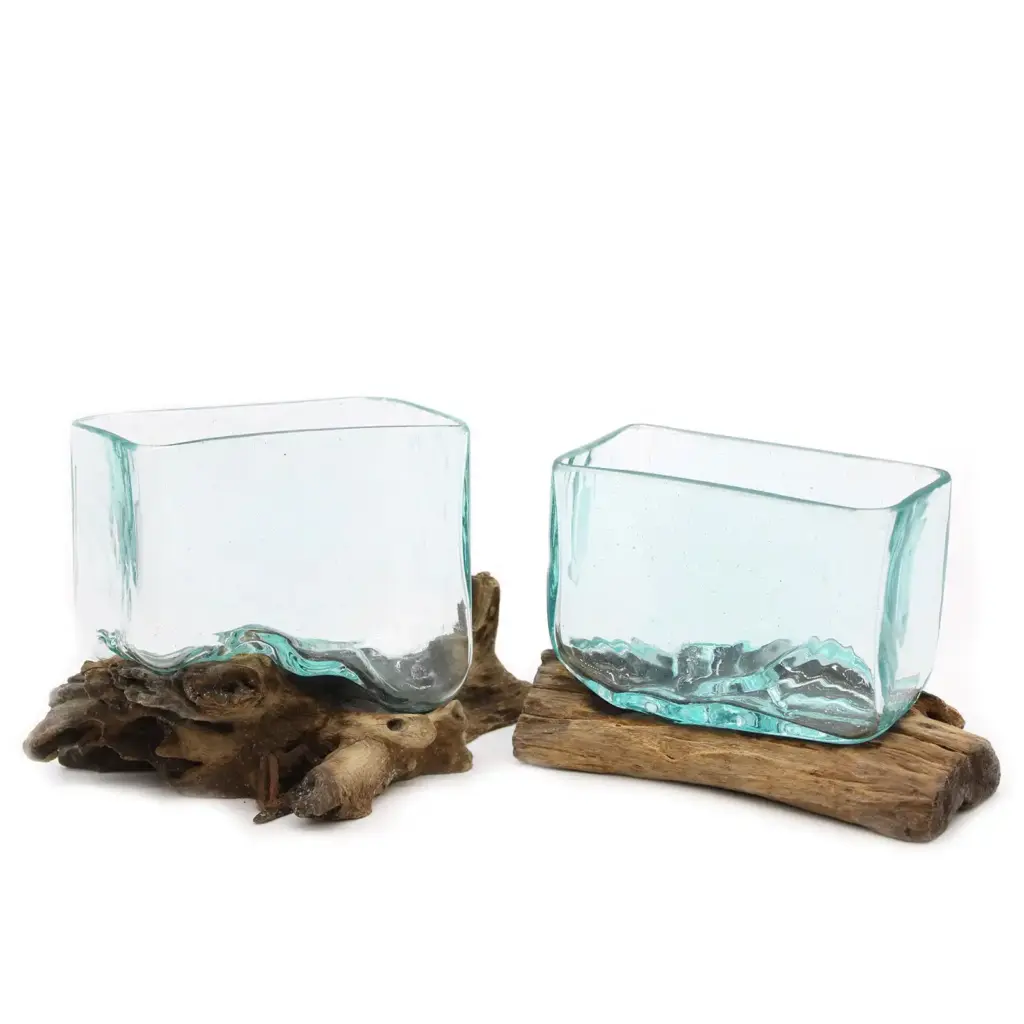 Molten Glass Tank on Wood with Stand – Medium Bowl | www.artisangoods.co.uk 5