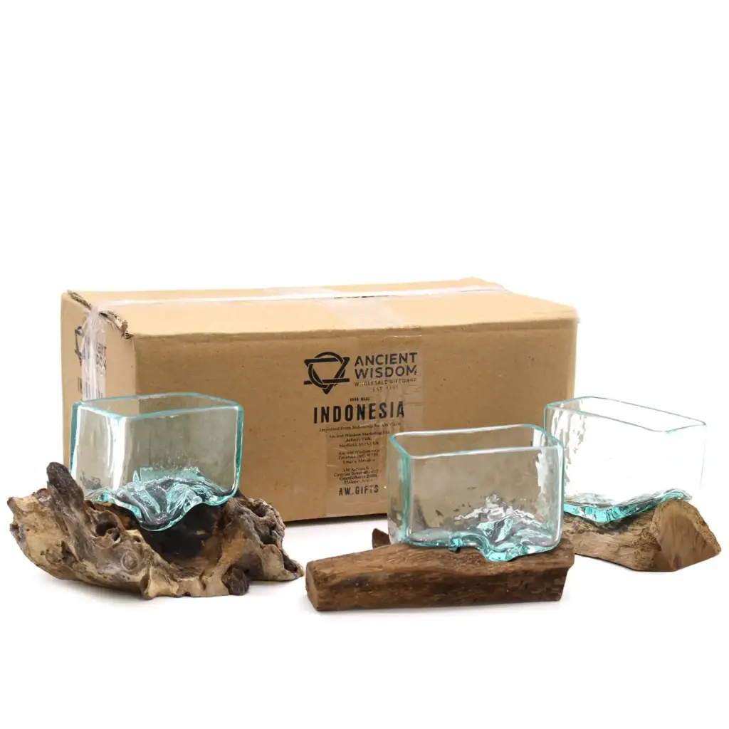 Molten Glass Tank on Wood with Stand – Small Bowl | www.artisangoods.co.uk 4
