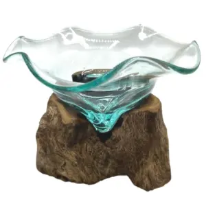 Molton Glass Fancy Sweet Bowl on Wood | www.artisangoods.co.uk 2