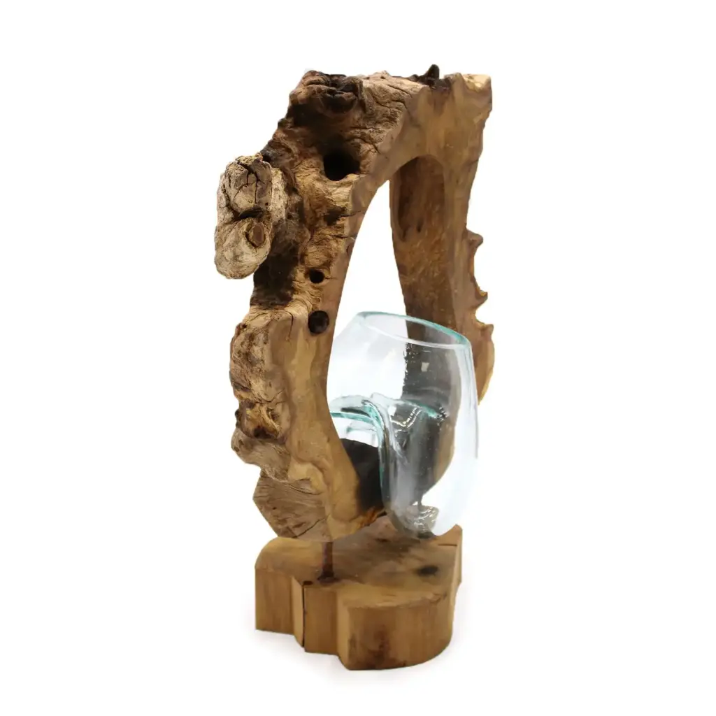 Molton Glass Hanging Art Vase on Wood | www.artisangoods.co.uk 7