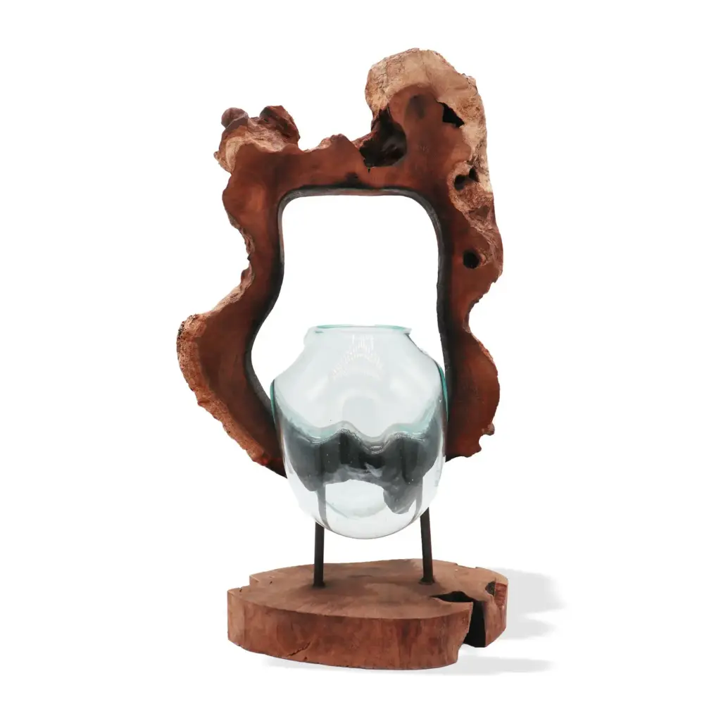 Molton Glass Hanging Art Vase on Wood | www.artisangoods.co.uk 5