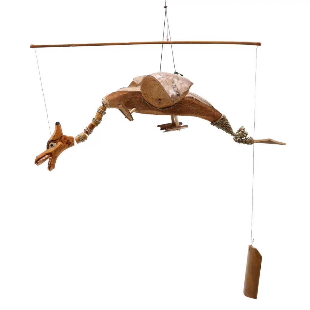 Natural Coconut Dragon Mobile 37cm | www.artisangoods.co.uk