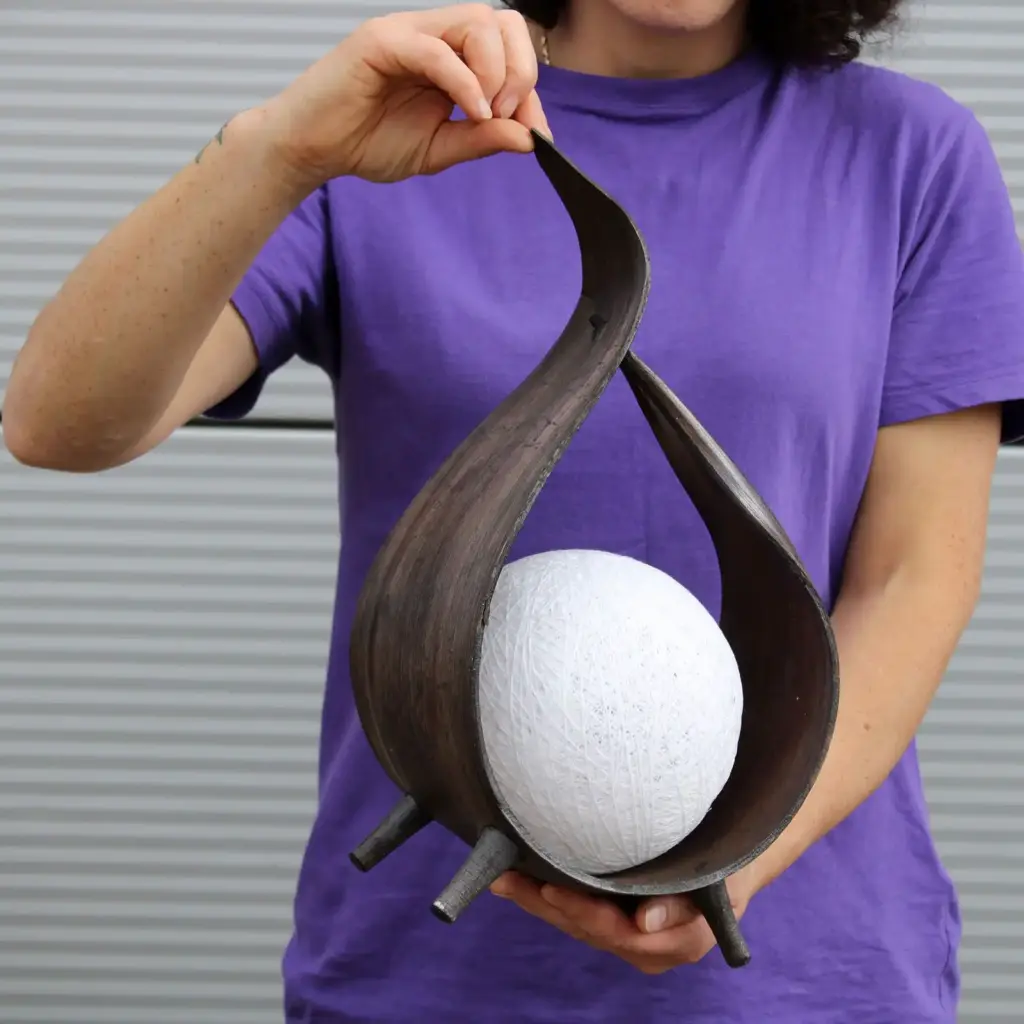 Natural Coconut Lamp – Chocolate Wrapover Twist | www.artisangoods.co.uk 4