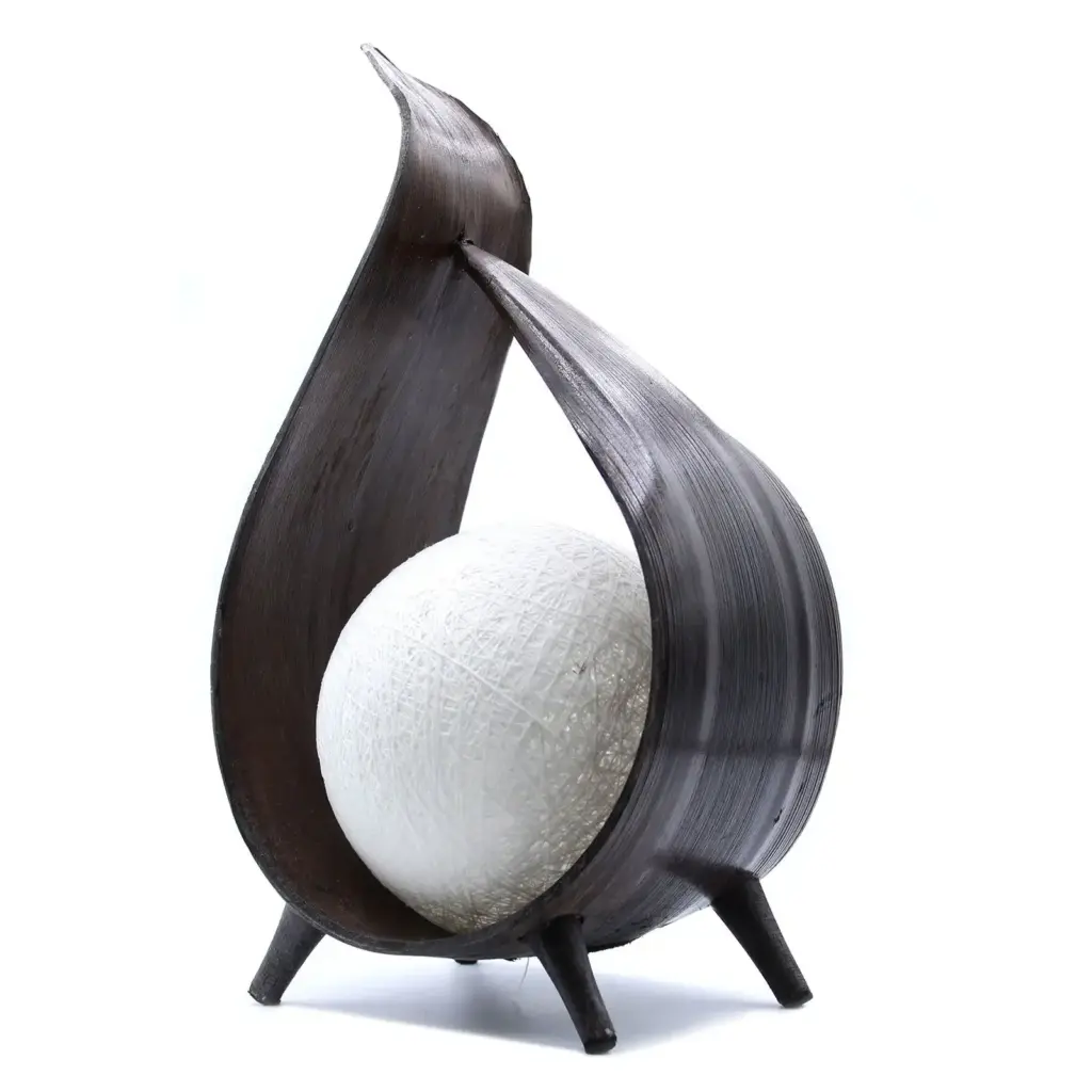 Natural Coconut Lamp – Chocolate Wrapover Twist | www.artisangoods.co.uk