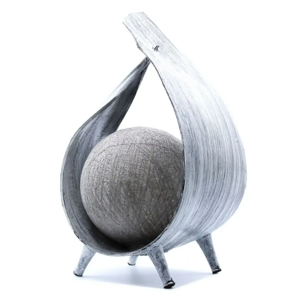 Natural Coconut Lamp – Greywash Wrapover | www.artisangoods.co.uk