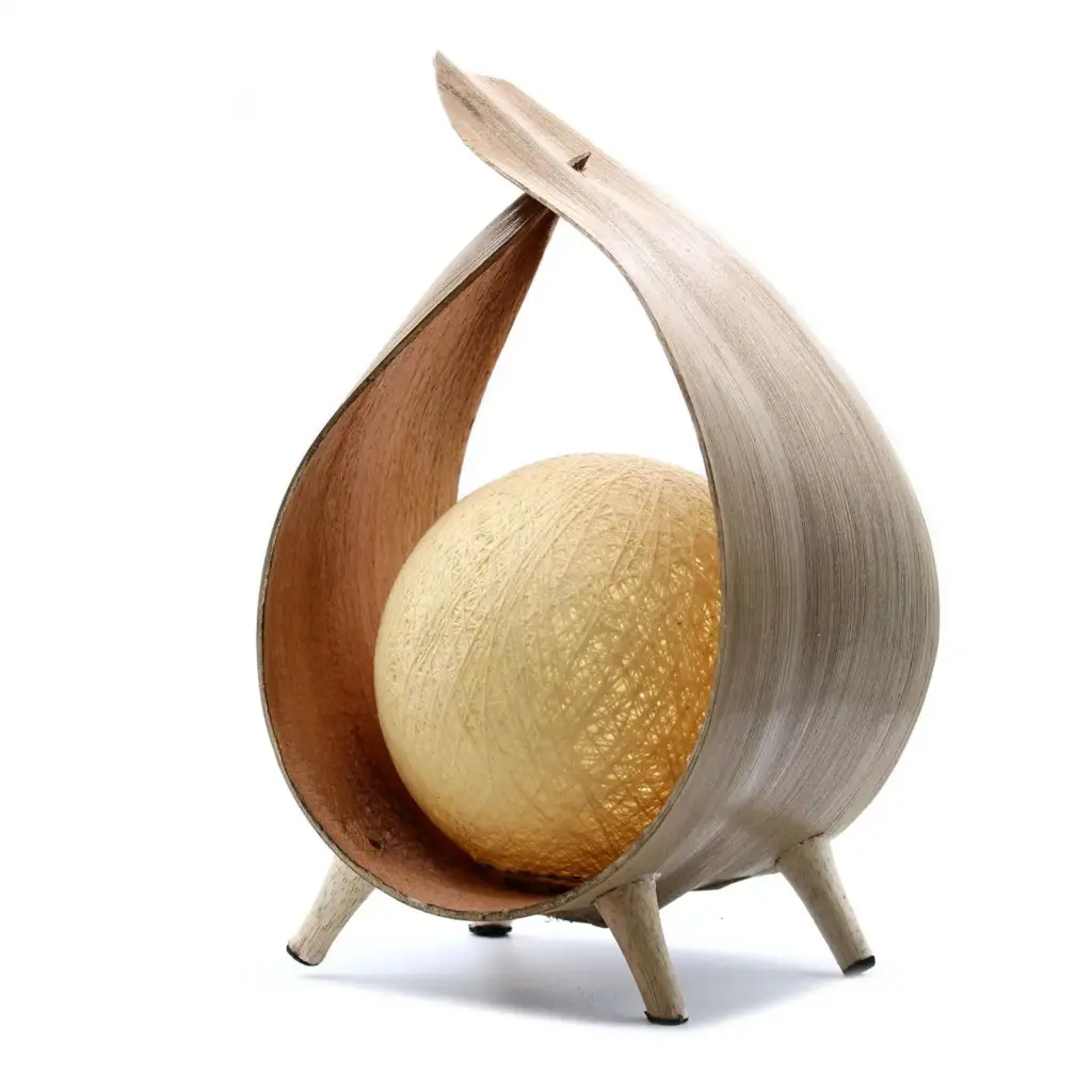 Natural Coconut Lamp – Natural Wrapover | www.artisangoods.co.uk