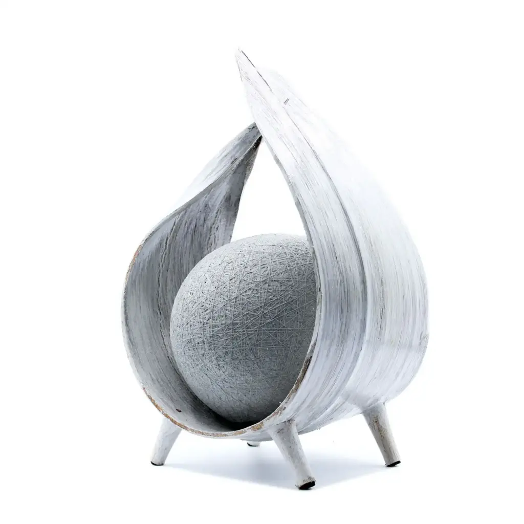 Natural Coconut Lamp – Whitewash Wrapover | www.artisangoods.co.uk