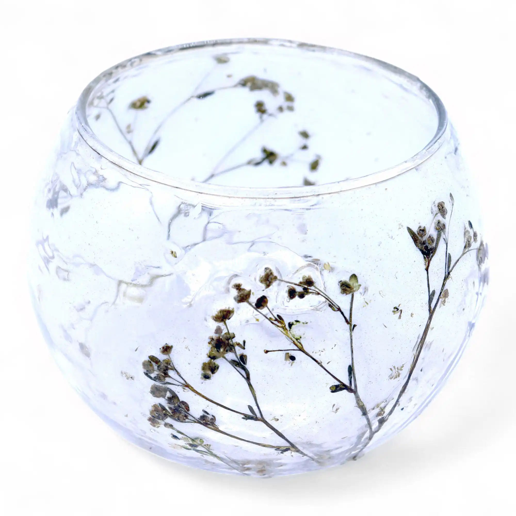 Natural Floral Glass – Bowl Candle Holder – Margarita – (8x10cm) | www.artisangoods.co.uk 2 Natural Floral Glass – Bowl Candle Holder – Margarita – (8x10cm) | www.artisangoods.co.uk 1