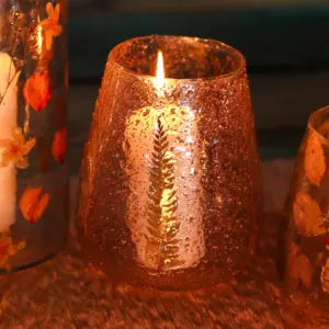 Natural Floral Glass – Large Bowl Candle Holder – Pino – (15x12cm) | www.artisangoods.co.uk 5