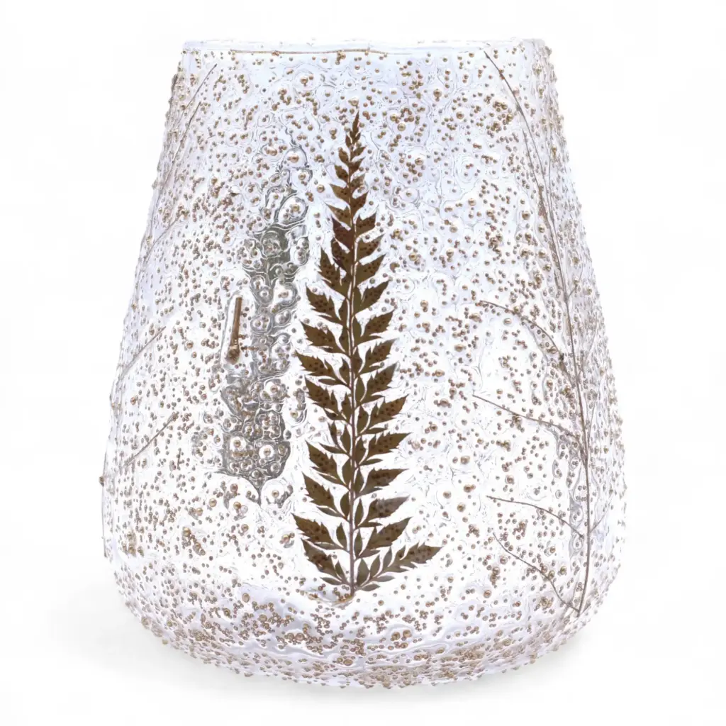 Natural Floral Glass – Large Bowl Candle Holder – Pino – (15x12cm) | www.artisangoods.co.uk 2