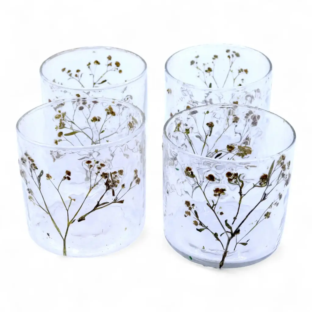 Natural Floral Glass – Straight Candle Holder – Margarita – (8x8cm) | www.artisangoods.co.uk 4 Natural Floral Glass – Straight Candle Holder – Margarita – (8x8cm) | www.artisangoods.co.uk 4
