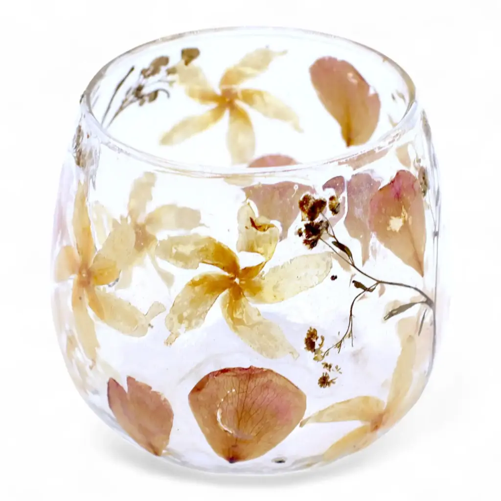 Natural Floral Glass – Straight Candle Holder – Rosa – (8x8cm) | www.artisangoods.co.uk 3 Natural Floral Glass – Straight Candle Holder – Rosa – (8x8cm) | www.artisangoods.co.uk 3