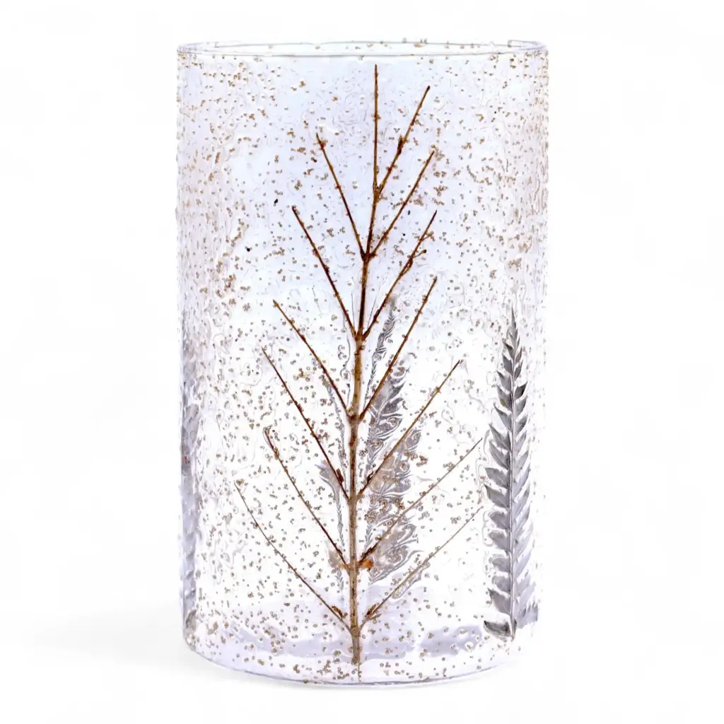 Natural Floral Glass – Tall Vase Candle Holder – Pino – (19x11cm) | www.artisangoods.co.uk 2 Natural Floral Glass – Tall Vase Candle Holder – Pino – (19x11cm) | www.artisangoods.co.uk 2