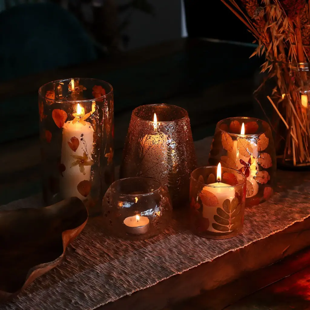 Natural Floral Glass – Vase Candle Holder – Primavera  – (12x11cm) | www.artisangoods.co.uk 7