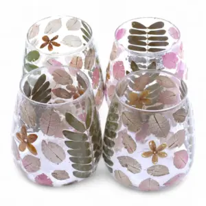 Natural Floral Glass – Vase Candle Holder – Primavera  – (12x11cm) | www.artisangoods.co.uk 5