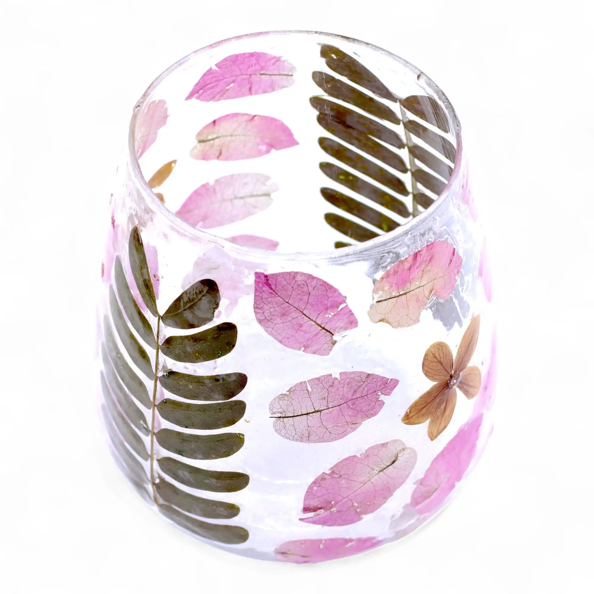 Natural Floral Glass – Vase Candle Holder – Primavera – (12x11cm) | www.artisangoods.co.uk 2 Natural Floral Glass – Vase Candle Holder – Primavera – (12x11cm) | www.artisangoods.co.uk 1