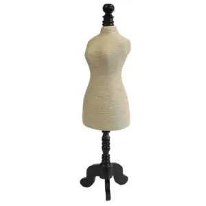 Natural Jewellery Display – Mannequin on Wooden Stand – Cream | www.artisangoods.co.uk