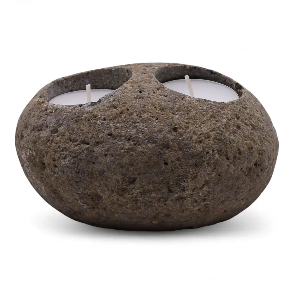 Natural Riverstone Candle Holder – Double Nightlight | www.artisangoods.co.uk 3 Natural Riverstone Candle Holder – Double Nightlight | www.artisangoods.co.uk 3