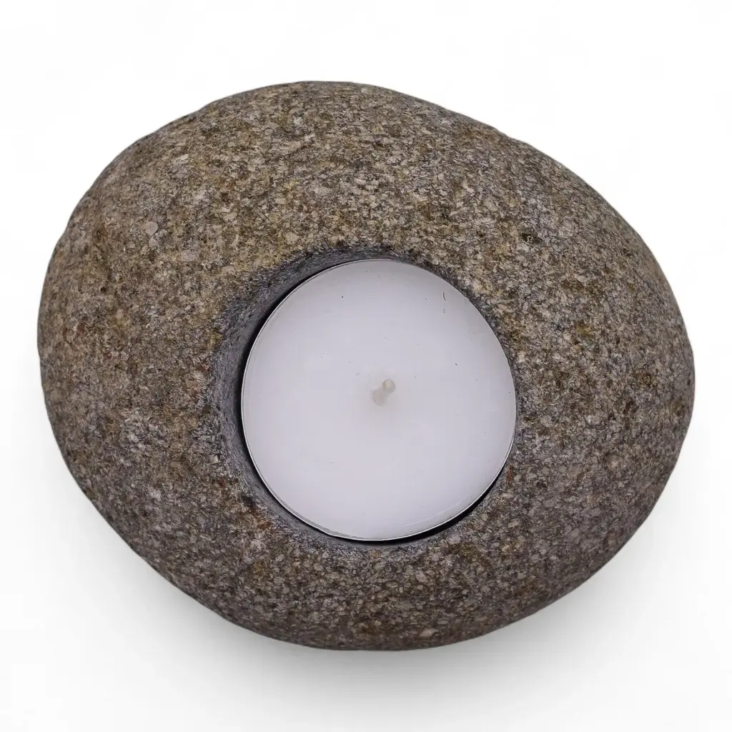 Natural Riverstone Candle Holder – Single Nightlight | www.artisangoods.co.uk 2 Natural Riverstone Candle Holder – Single Nightlight | www.artisangoods.co.uk 2