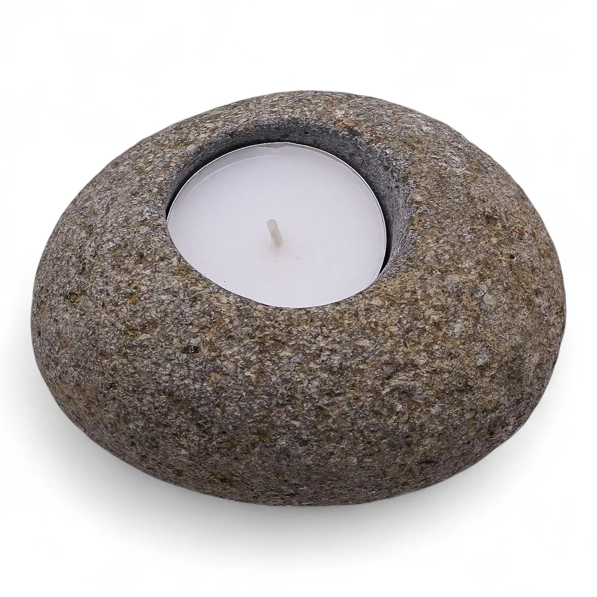 Natural Riverstone Candle Holder – Single Nightlight | www.artisangoods.co.uk 2 Natural Riverstone Candle Holder – Single Nightlight | www.artisangoods.co.uk 1