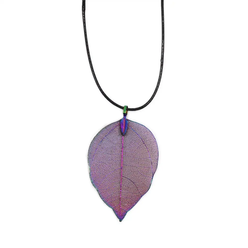 Necklace – Bravery Leaf – Multicoloured | www.artisangoods.co.uk