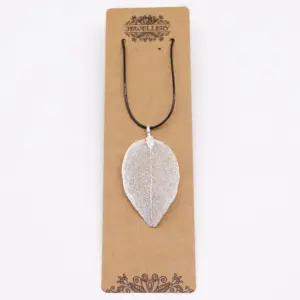 Necklace – Bravery Leaf – Silver | www.artisangoods.co.uk 2