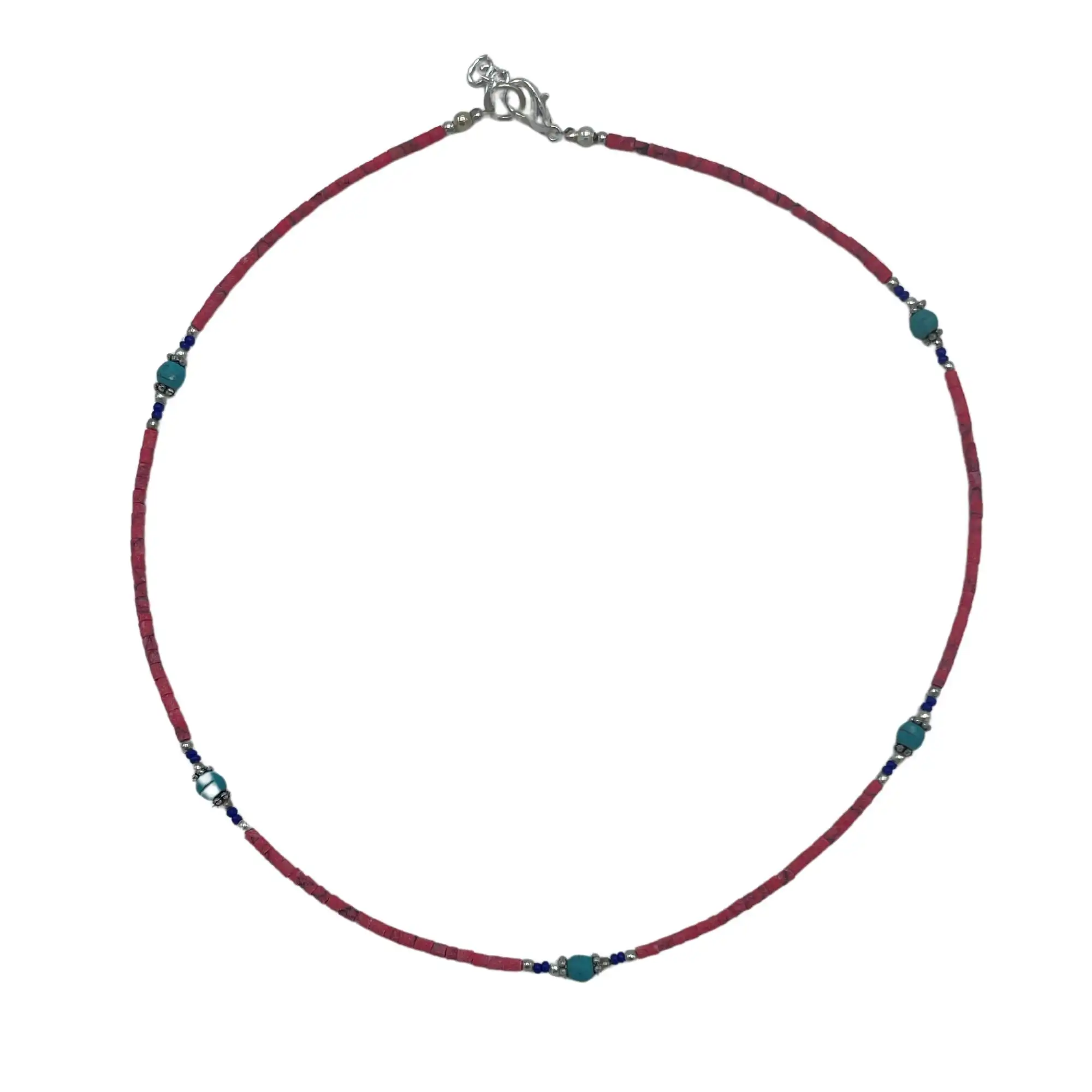 Nepalese Extra Fine Gem Necklace – Pink Coral & Turquoise Beads | www.artisangoods.co.uk 2 Nepalese Extra Fine Gem Necklace – Pink Coral & Turquoise Beads | www.artisangoods.co.uk 1