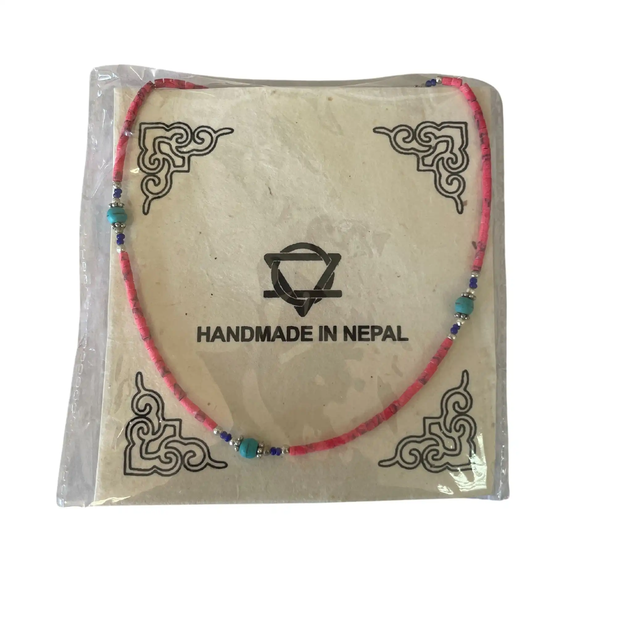 Nepalese Extra Fine Gem Necklace – Pink Coral & Turquoise Beads | www.artisangoods.co.uk 4 Nepalese Extra Fine Gem Necklace – Pink Coral & Turquoise Beads | www.artisangoods.co.uk 3