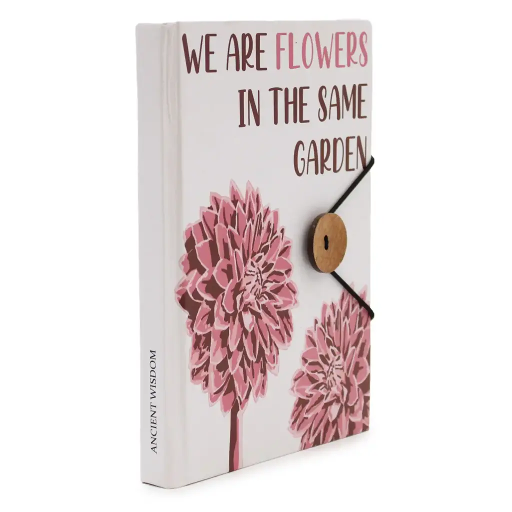 Notebook with strap – Flowers in the same garden | www.artisangoods.co.uk 5