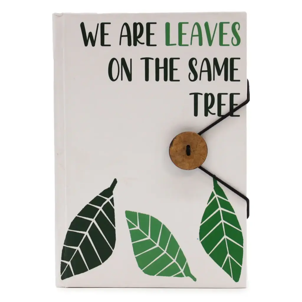 Notebook with strap – Leaves on the same tree | www.artisangoods.co.uk