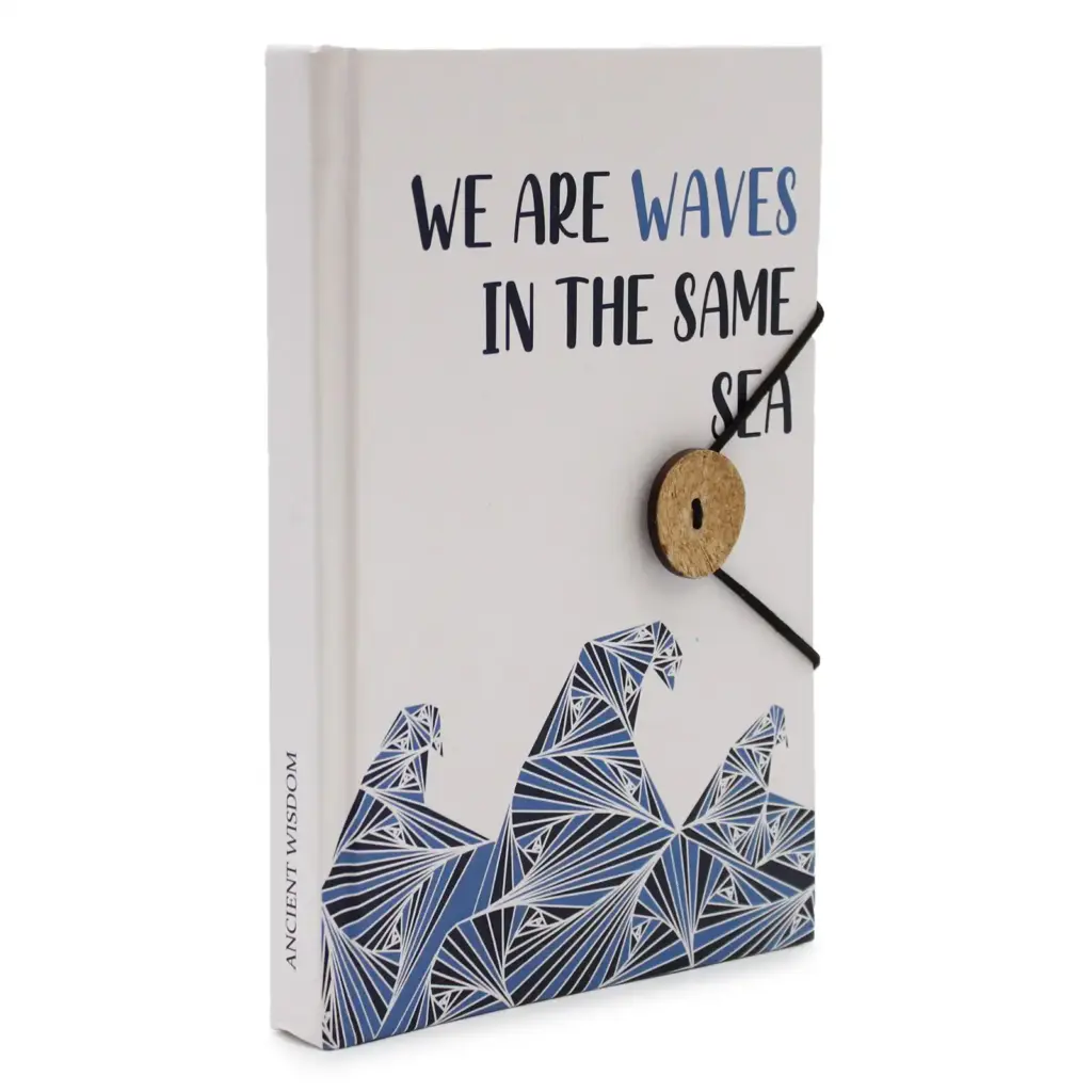 Notebook with strap – Waves in the same sea | www.artisangoods.co.uk