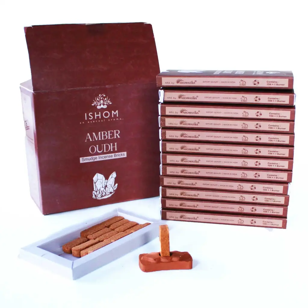 Pack of 15 Natural Incense Smudge Bricks and Burner – Amber Wood | www.artisangoods.co.uk 2 Pack of 15 Natural Incense Smudge Bricks and Burner – Amber Wood | www.artisangoods.co.uk 2