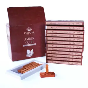 Pack of 15 Natural Incense Smudge Bricks and Burner – Amber Wood | www.artisangoods.co.uk 2