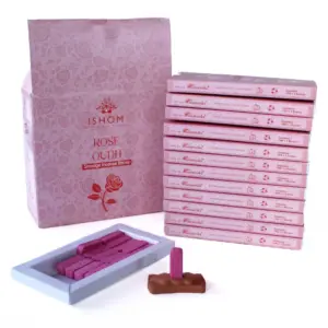Pack of 15 Natural Incense Smudge Bricks and Burner – Rose Wood | www.artisangoods.co.uk 2
