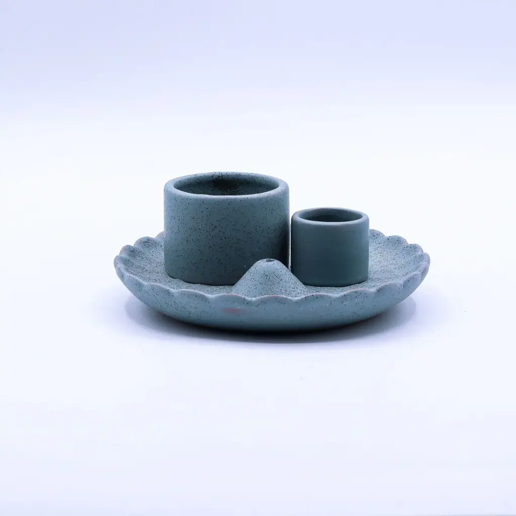 Palo Santo Stick & Smudge Holder – Lotus Flower – Blue | www.artisangoods.co.uk 5