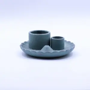 Palo Santo Stick & Smudge Holder – Lotus Flower – Blue | www.artisangoods.co.uk 5