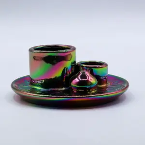 Palo Santo Stick & Smudge Holder – Mandala – Metalic Rainbow | www.artisangoods.co.uk 5