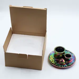 Palo Santo Stick & Smudge Holder – Mandala – Metalic Rainbow | www.artisangoods.co.uk 3