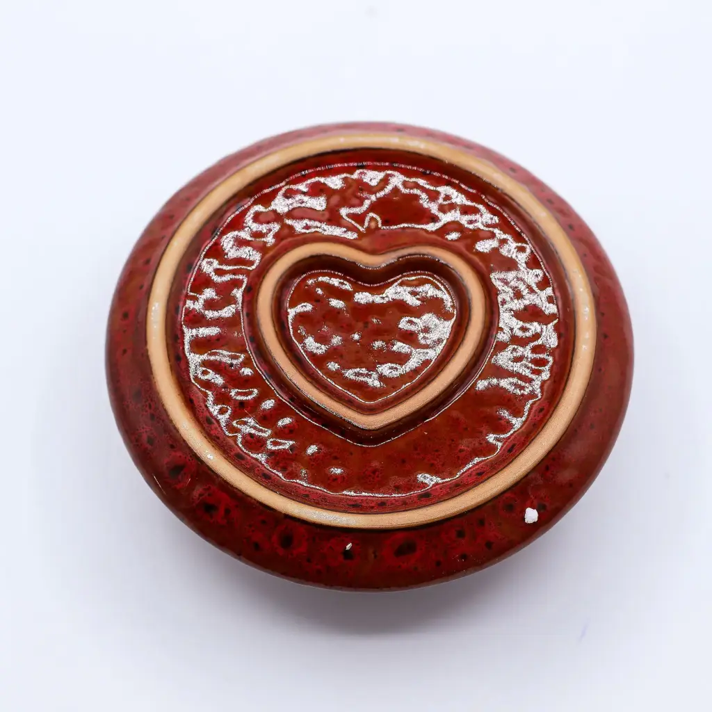 Palo Santo Stick & Smudge Holder – Mandala – Red with Heart Gloss | www.artisangoods.co.uk 4