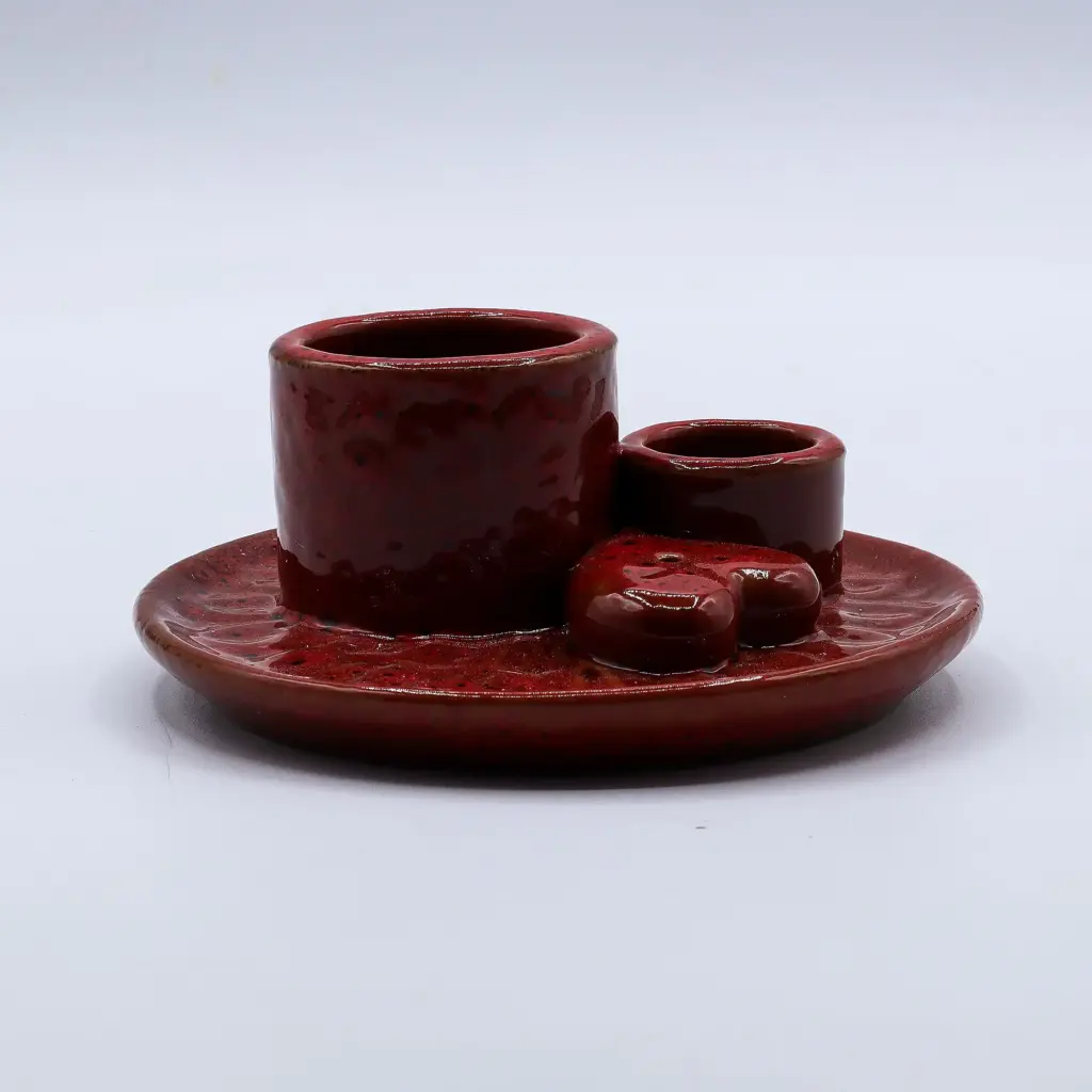 Palo Santo Stick & Smudge Holder – Mandala – Red with Heart Gloss | www.artisangoods.co.uk 5
