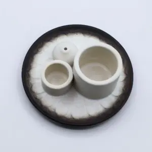 Palo Santo Stick & Smudge Holder – Mandala – White & Grey | www.artisangoods.co.uk 4