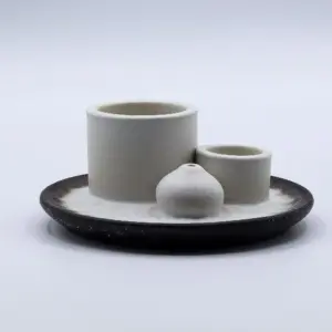 Palo Santo Stick & Smudge Holder – Mandala – White & Grey | www.artisangoods.co.uk 3