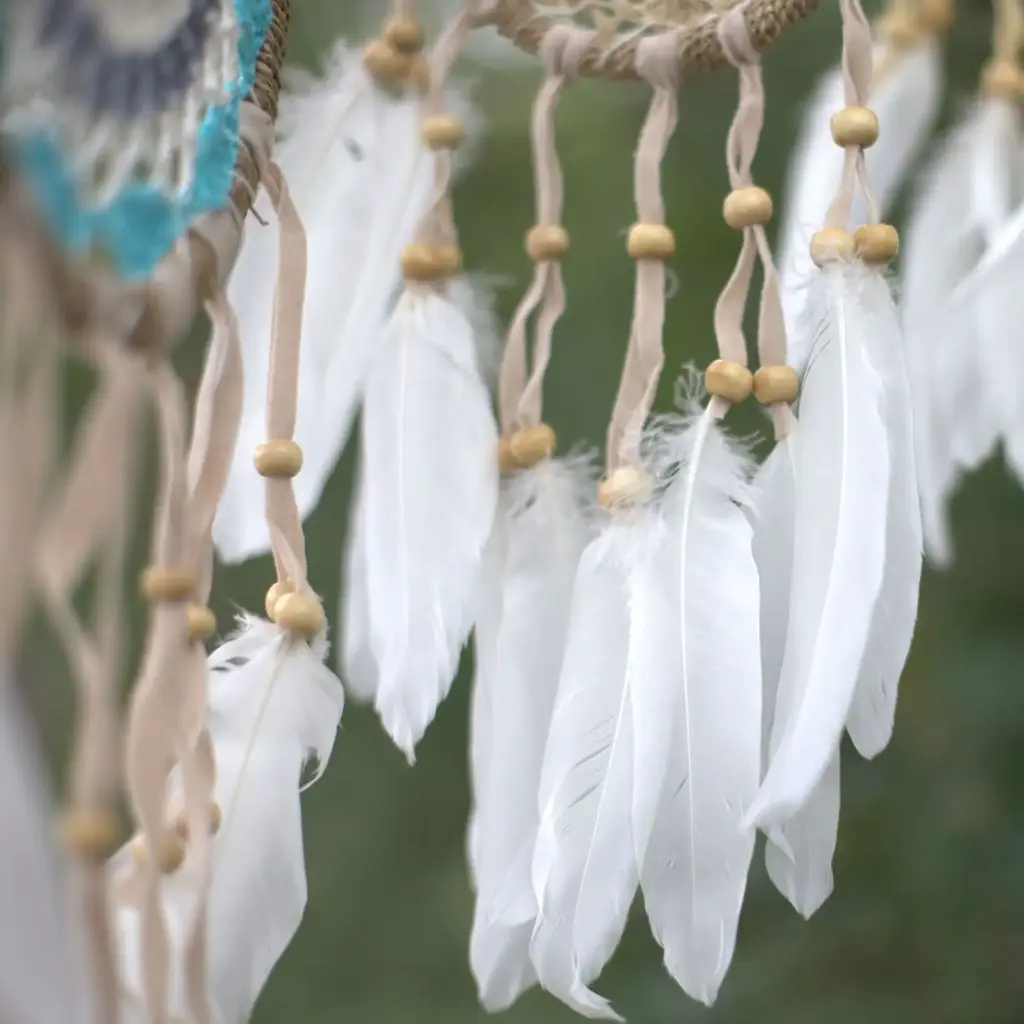 Pastel Blue Macramé Dream Catcher 12cm (asst colours) | www.artisangoods.co.uk 6