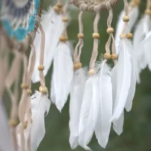 Pastel Blue Macramé Dream Catcher 9cm (asst colours) | www.artisangoods.co.uk 5