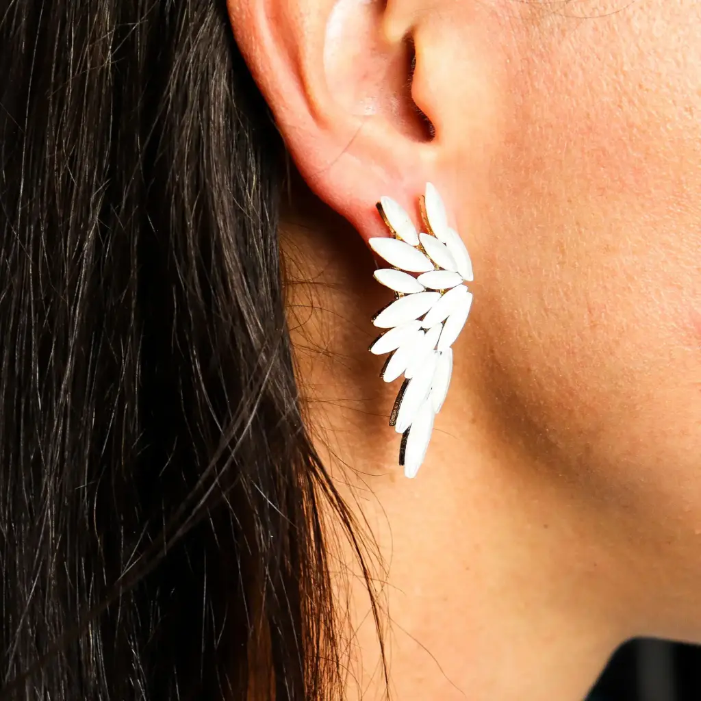 Pearl – Vintage Glass – Angel Wings – Earrings | www.artisangoods.co.uk 3