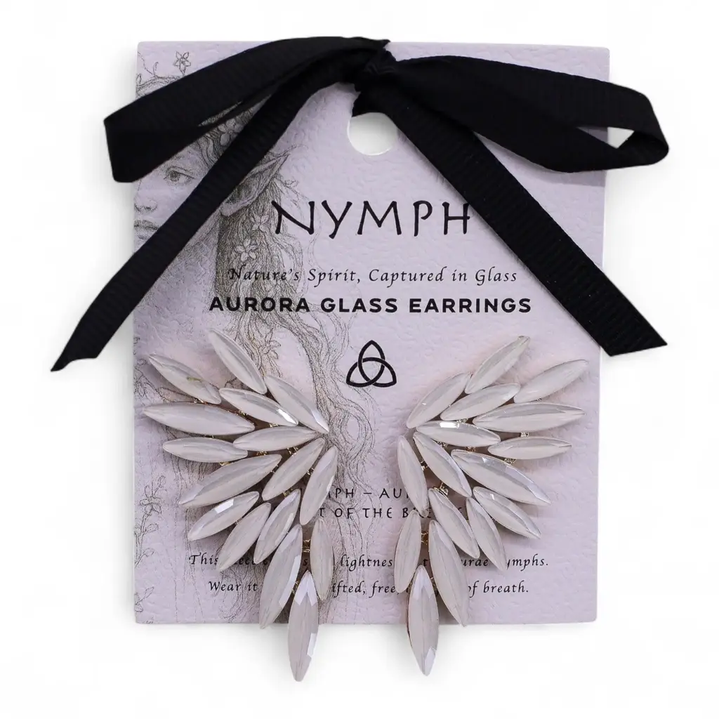 Pearl – Vintage Glass – Angel Wings – Earrings | www.artisangoods.co.uk