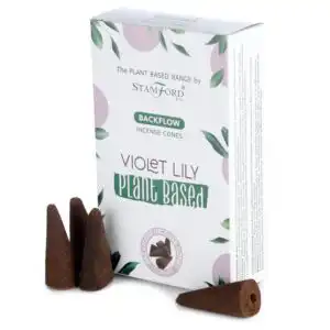 Plant Based Backflow Incense Cones – Violet Lilly | www.artisangoods.co.uk 1