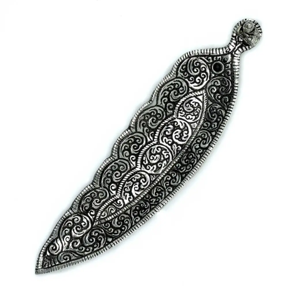 Polished Aluminium Buddha Long Shaped Incense Holder 23cm | www.artisangoods.co.uk
