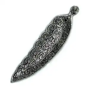 Polished Aluminium Buddha Long Shaped Incense Holder 23cm | www.artisangoods.co.uk 1