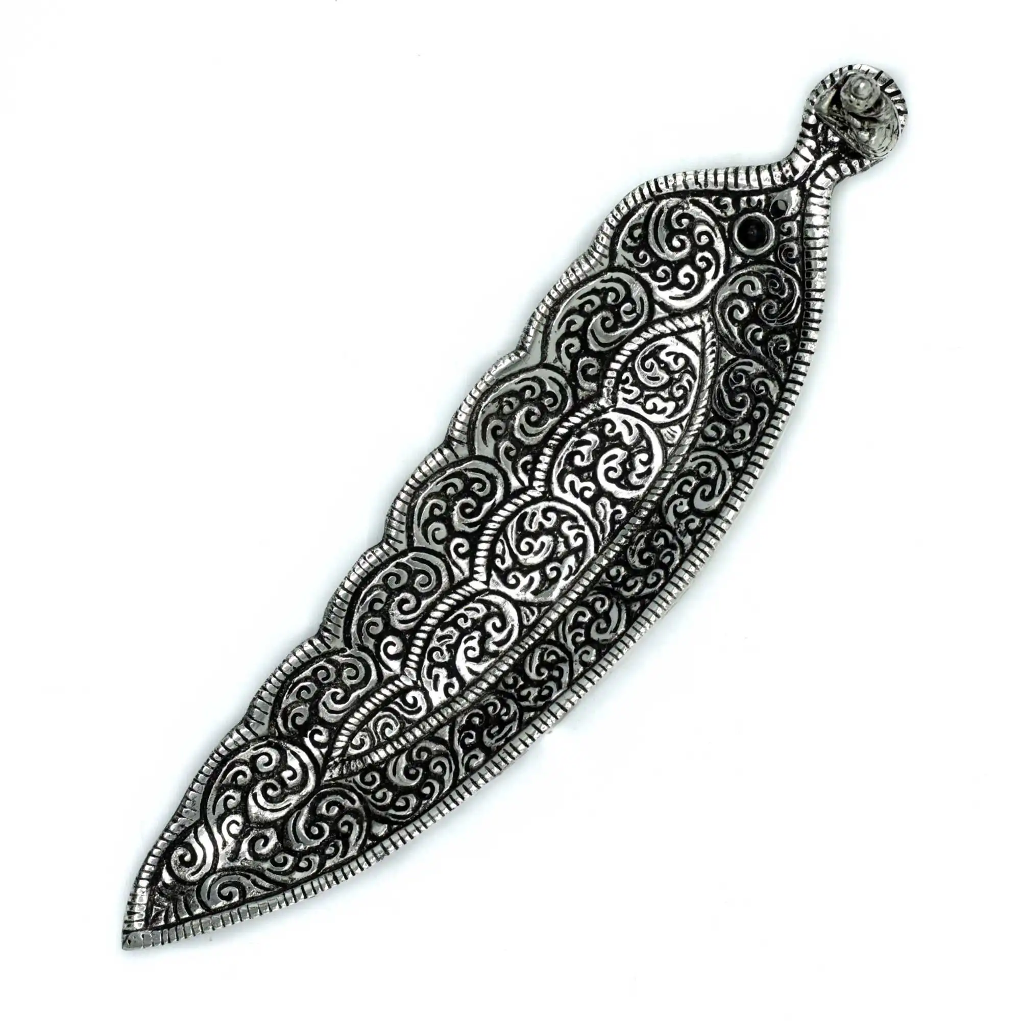 Polished Aluminium Buddha Long Shaped Incense Holder 23cm | www.artisangoods.co.uk 2 Polished Aluminium Buddha Long Shaped Incense Holder 23cm | www.artisangoods.co.uk 1